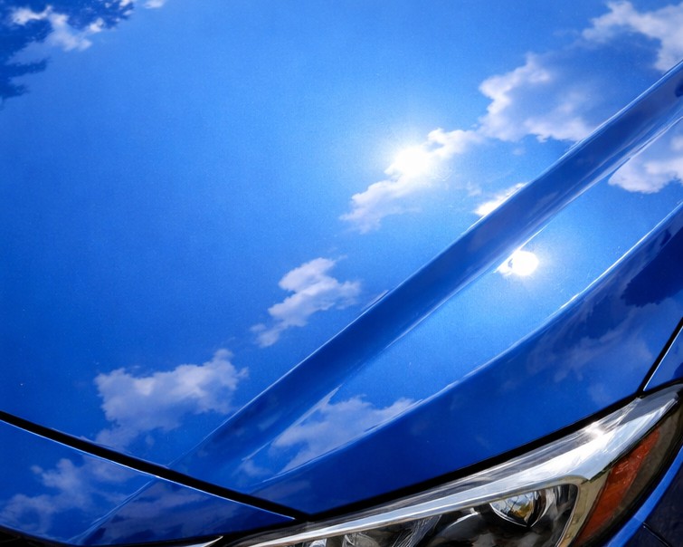 After — ceramic coating applied with water beading